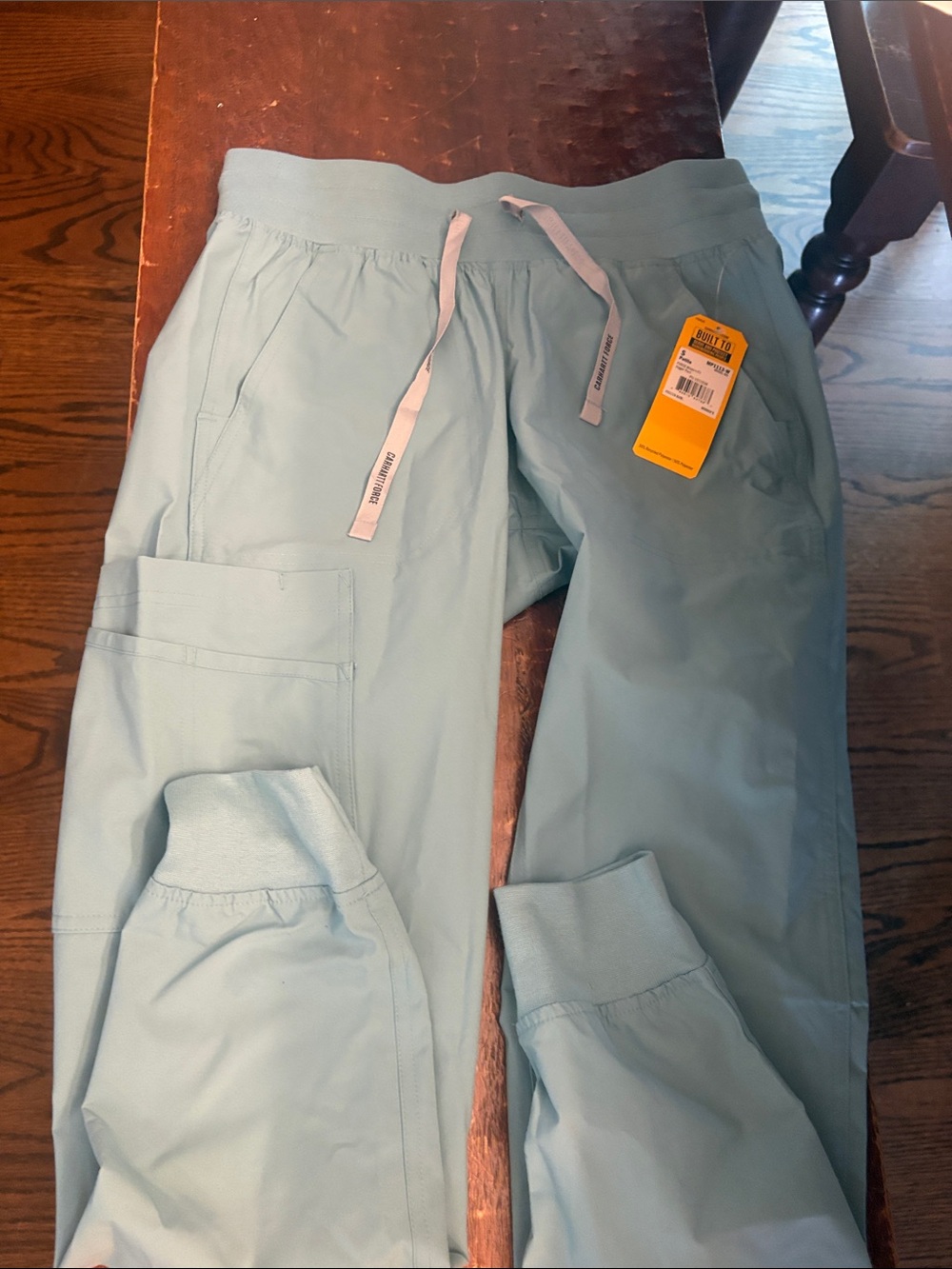 Carhartt Women's Light Blue Ankle Cargo Jogger